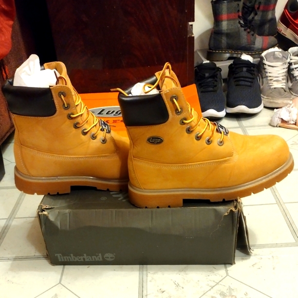 LUGZ WORK FORCE STEEL TOE CONSTRUCTION BOOTS, TAN, SIZE:9.0W IN US SIZE:42.5 EUR - Picture 11 of 16